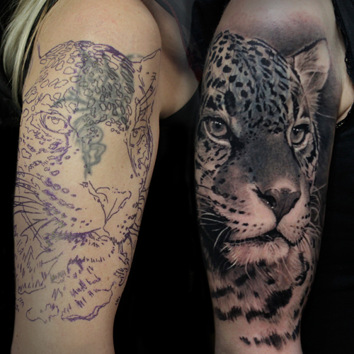 cover up Tattoo Tiger Leipzig