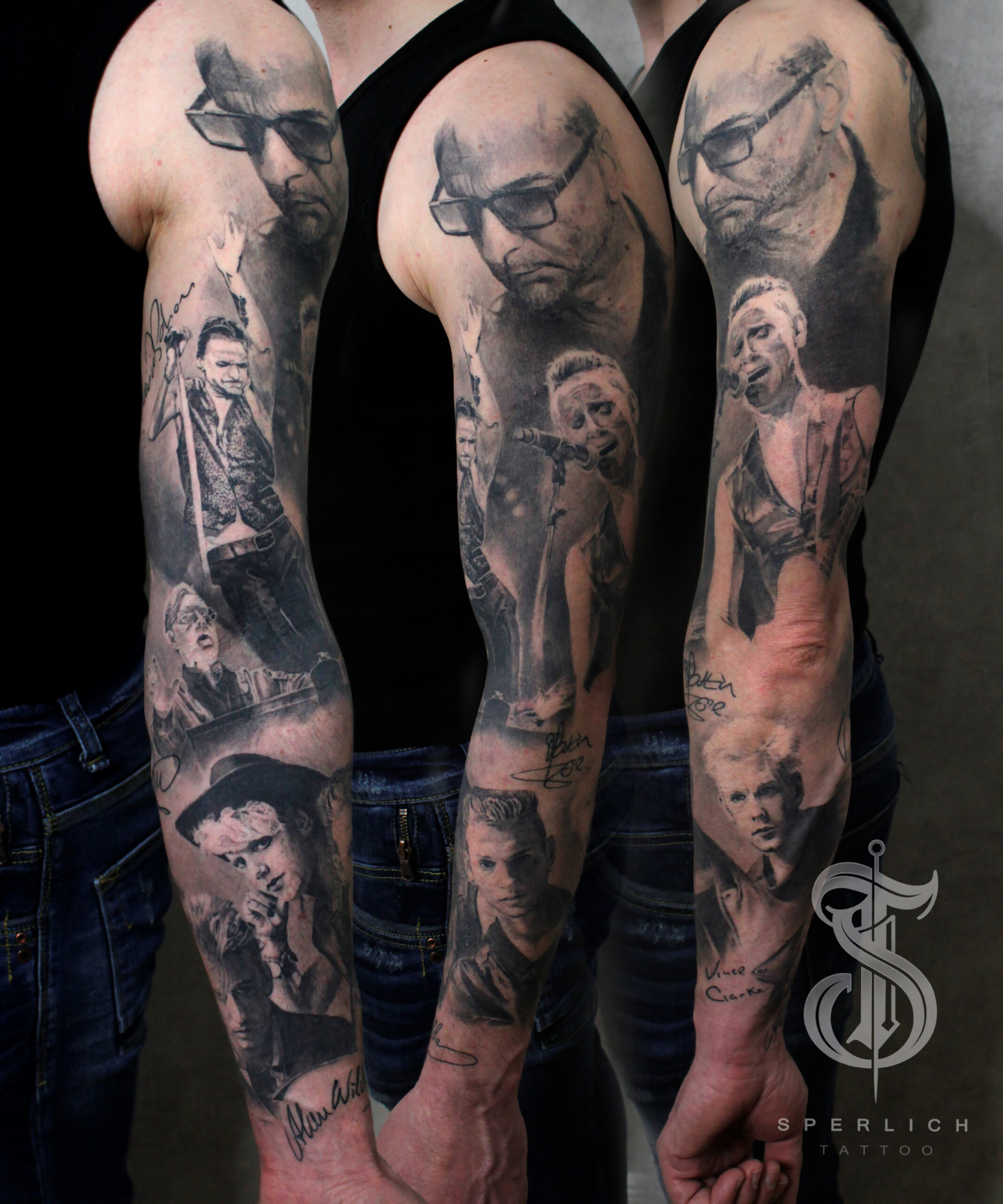 Rock Musicians Tattoo Sleeve